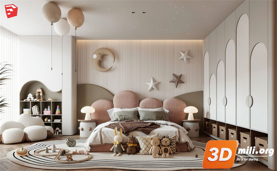 Children Room Scenes Skp FIles 